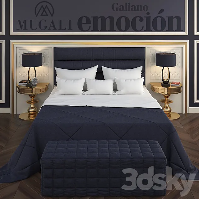 Bed MUGALI Galiano Emocion 3D Model