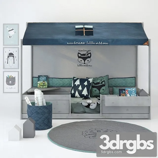 Bed New Forest 3D Model Free