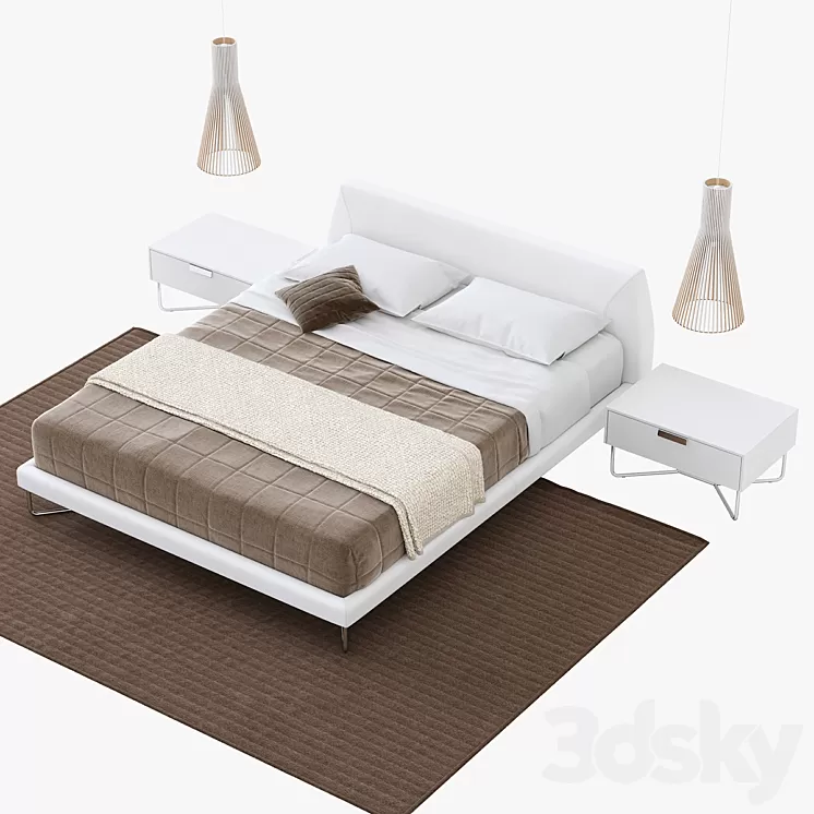 Bed Novamobili Chocolate 3D Model