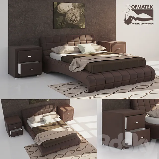 Bed NUVOLA 1. stone ORMA SOFT 2 3DModel