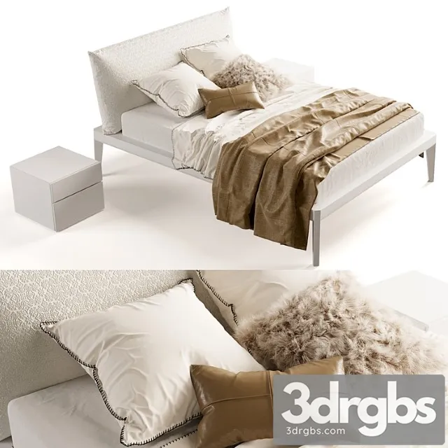 Bed olivieri andrea white 2 3D Model Free
