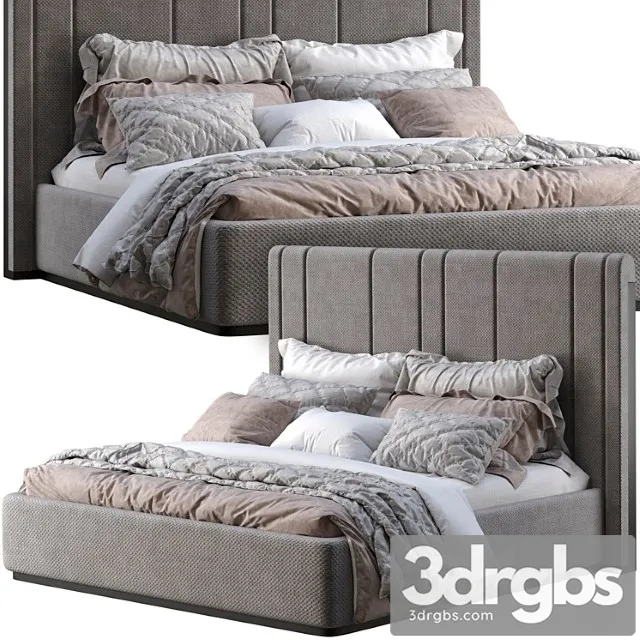 Bed one mebel noir 2 3D Model Free