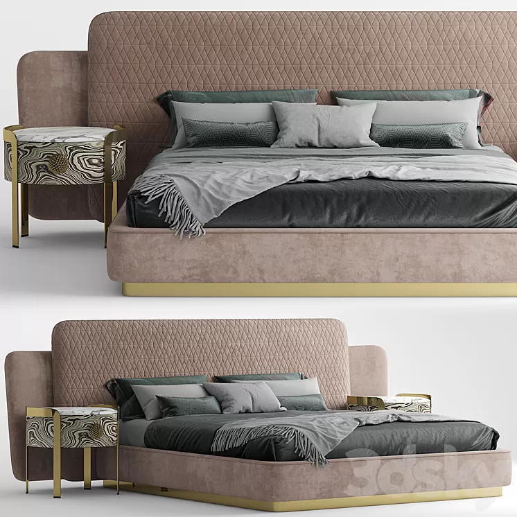 Bed OPERA SHEILA 3D Model Free