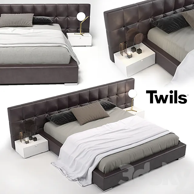 Bed Oscar capitonne 3DModel