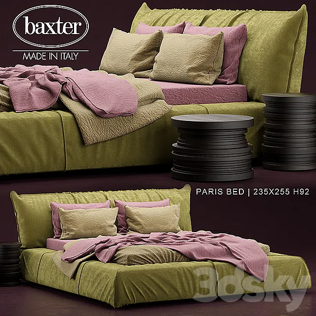 Bed PARIS BED baxter 3D Model