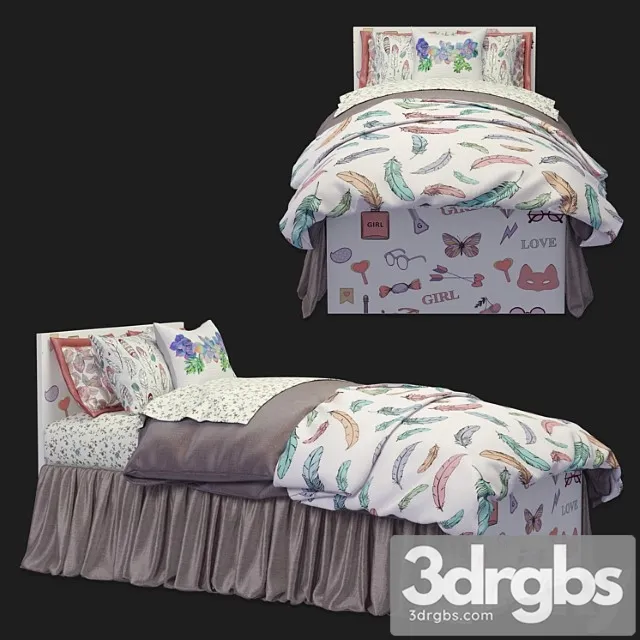 Bed Paris Tesca 3D Model Free