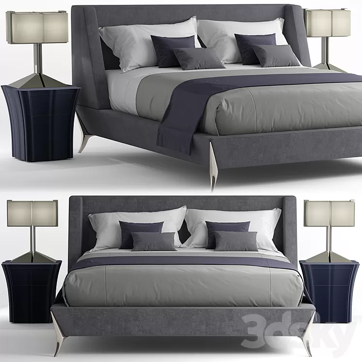 Bed paul mathieu gem 3D Model