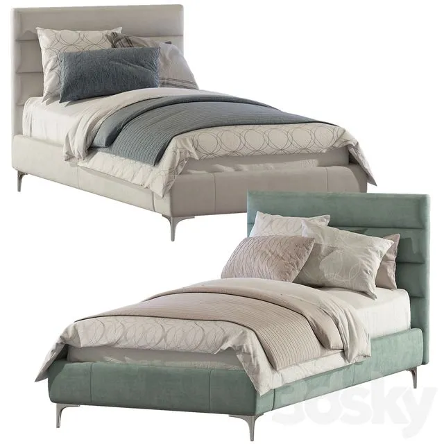 Bed Pfeiffer Upholstered Bed 2 3D Model