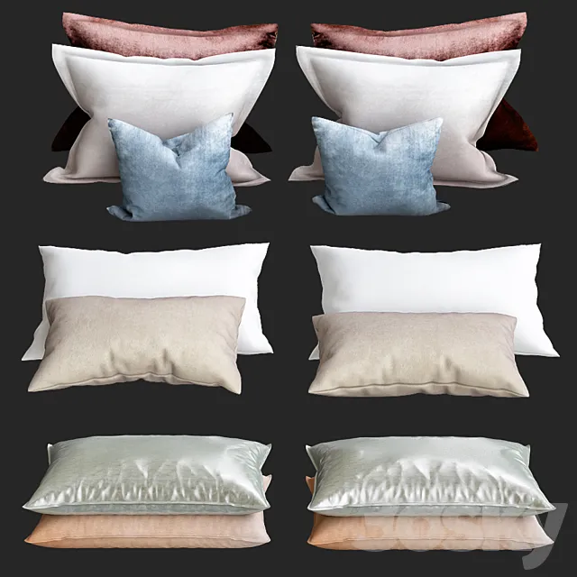 Bed Pillows 3D Model