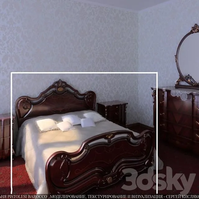 Bed Pistolesi Barocco 3DModel