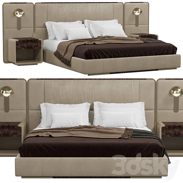 Bed Reiggi HELENA 3D Model