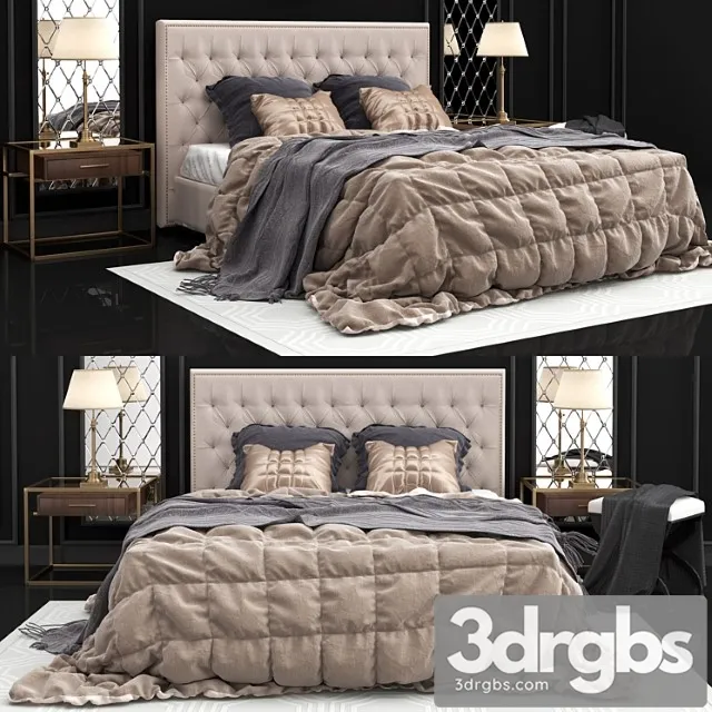 Bed restoration hardware adler 2 3D Model Free