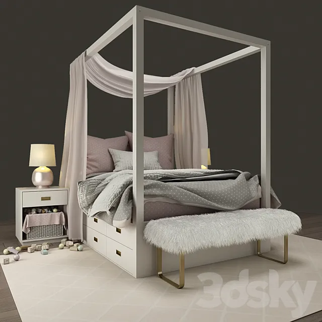 BED Restoration Hardware AVALON 3DModel