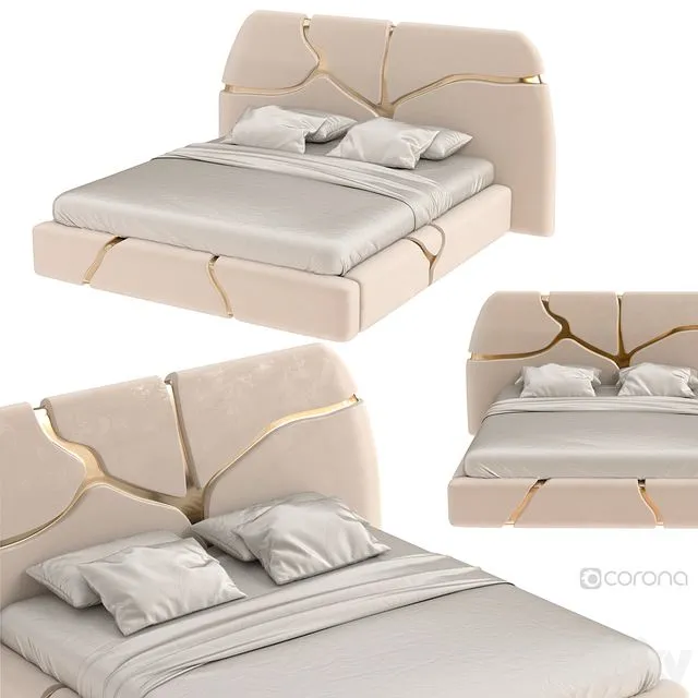 Bed Roberto Cavalli ELGON 3D Model