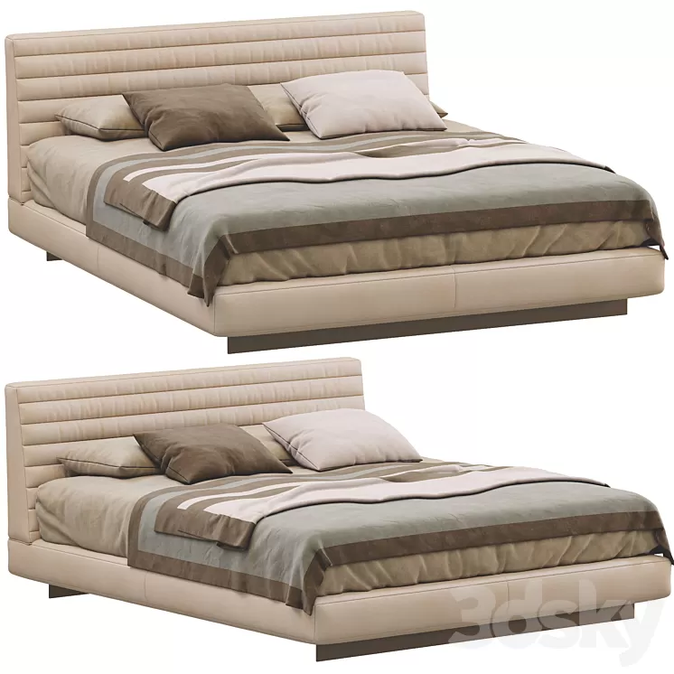 Bed roger by minotti 3D Model Free