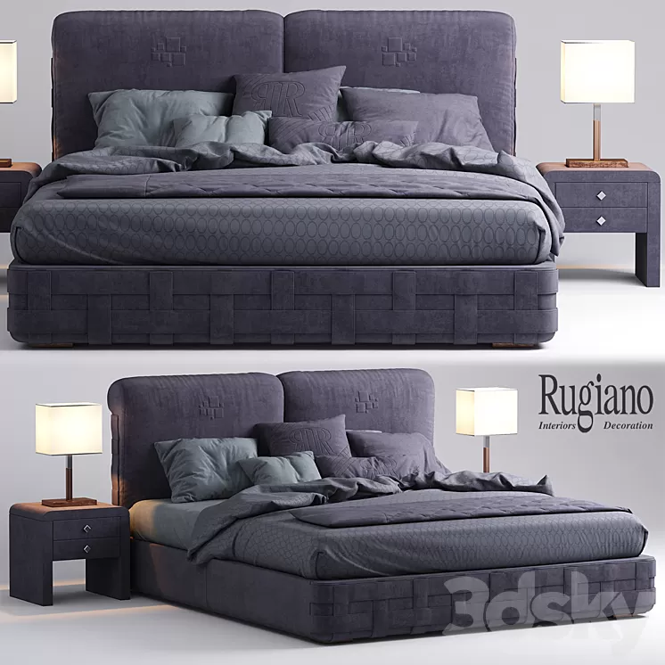 Bed rugiano braid bed 3D Model