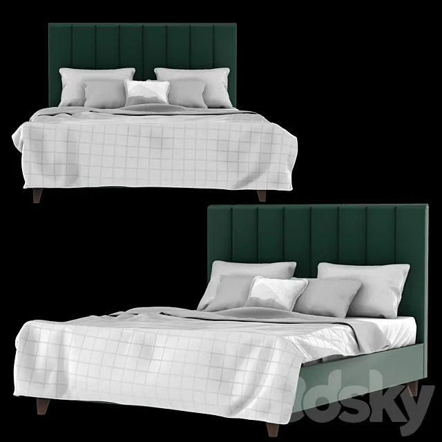 Bed Scown Barhat Emerald 3DModel