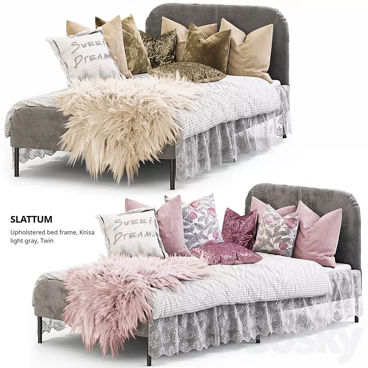 Bed SLATTUM ikea / bed SLATTUM Ikea 3D Model