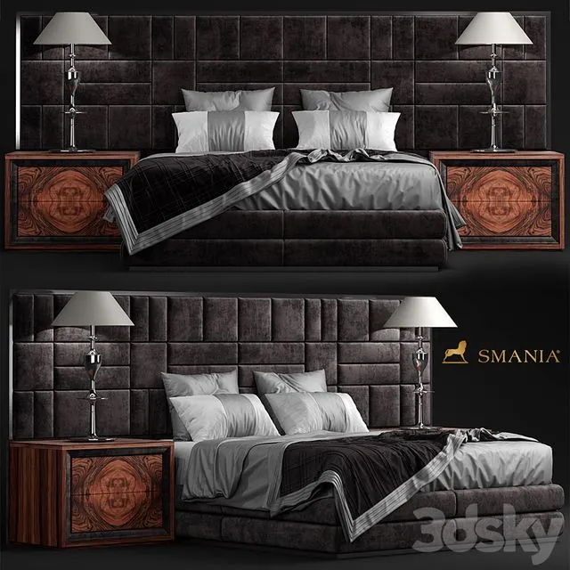 Bed smania Caesar Train 3D Model