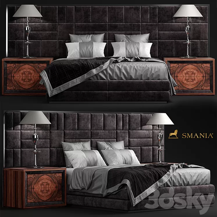 Bed smania Caesar Train 3D Model