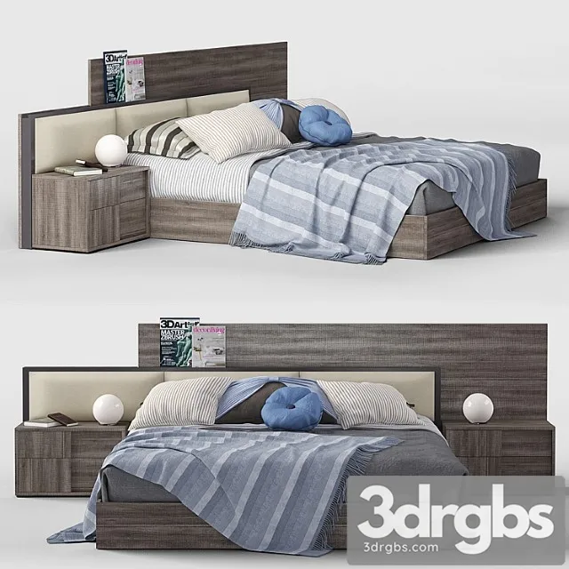 Bed status futura gray 2 3D Model Free