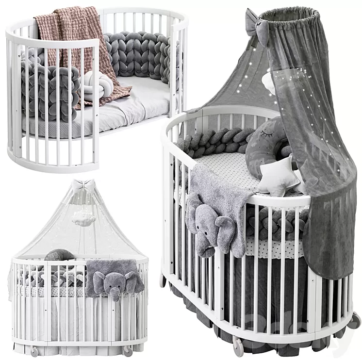 bed Stokke Sleepi 3D Model Free