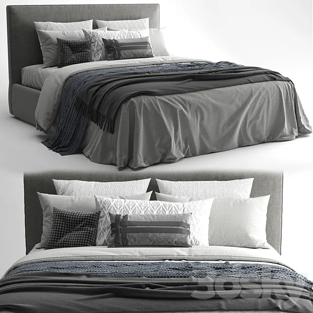 Bed stone plus meridiani 3DModel