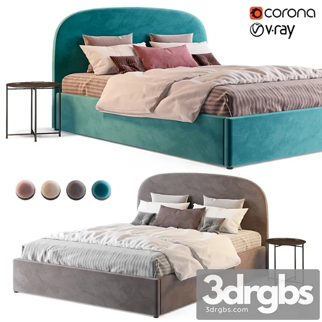 Bed Toulouse Divan Rou 3D Model Free