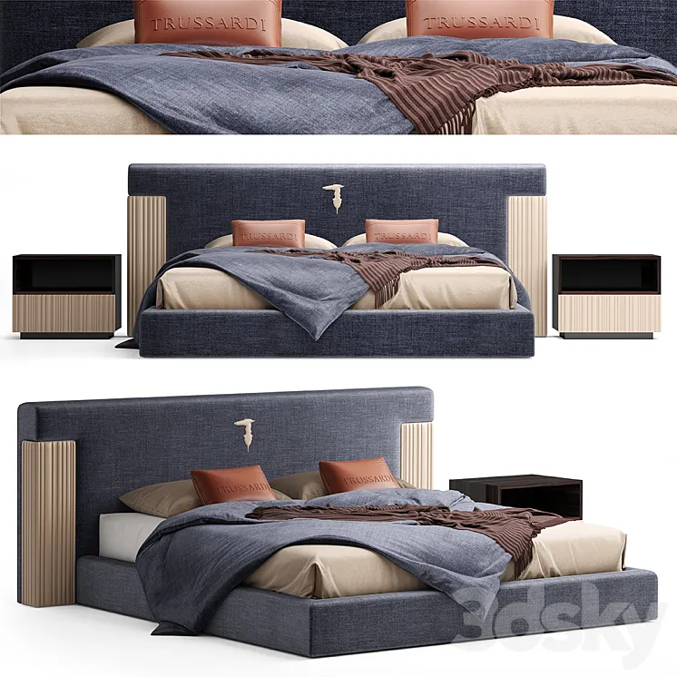 Bed trussardi DEVEN BED 3D Model Free