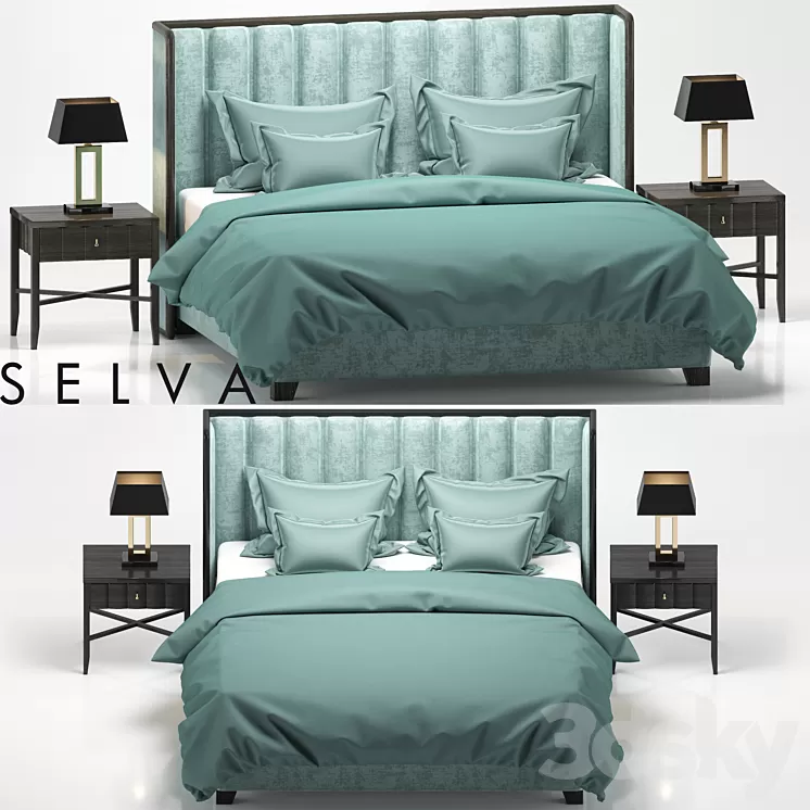 Bed TRUST Selva Philipp LETTI E COMODINI 3D Model