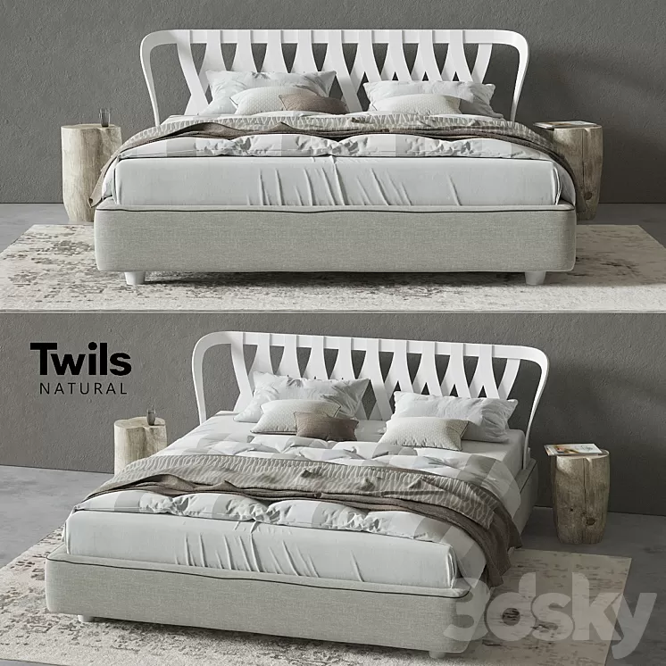 Bed Twils NATURAL 3D Model