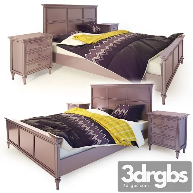 Bed Two Bedroom Purple Riverdi The Veri 3D Model Free