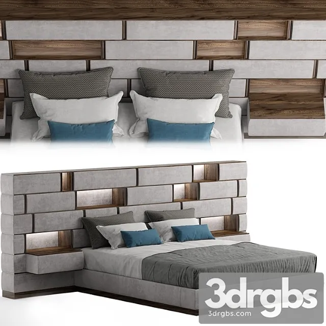 Bed visionnaire emotion 2 3D Model Free