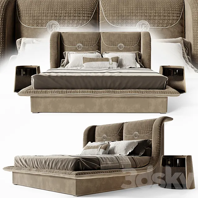 Bed Vittoria Frigerio Appiani bedside table Contarini 3D Model