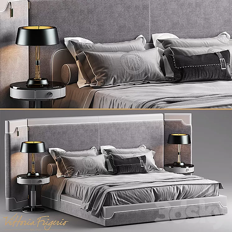 Bed vittoriafrigerio Corio 3D Model