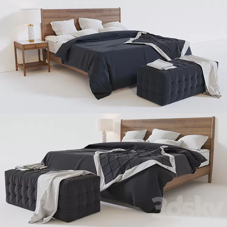 BED west elm 3D Model