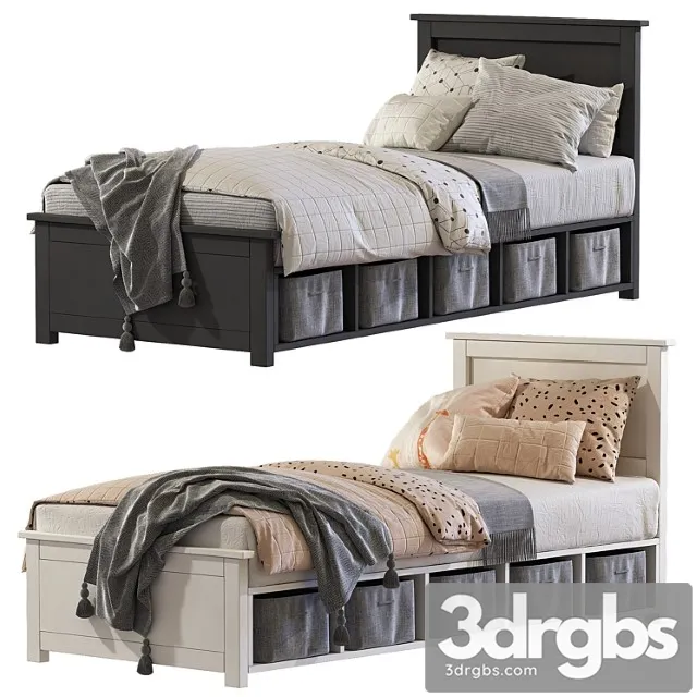 Bed with Drawers From Ikea 2 3D Model Free