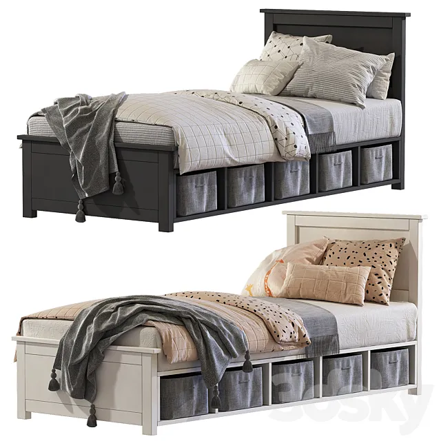 Bed with drawers from IKEA 2 3D Model