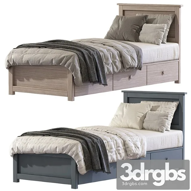 Bed with Drawers from Ikea 3D Model Free