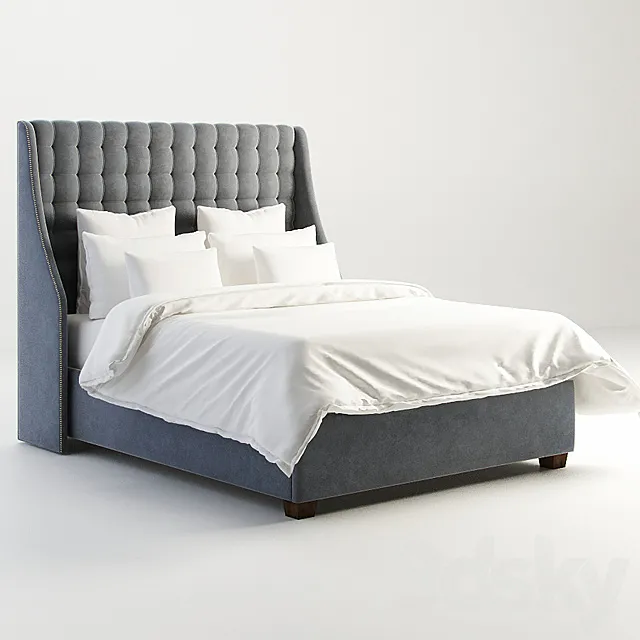 Bed with HIGHLAND HOUSE Envy Headboard 3DModel