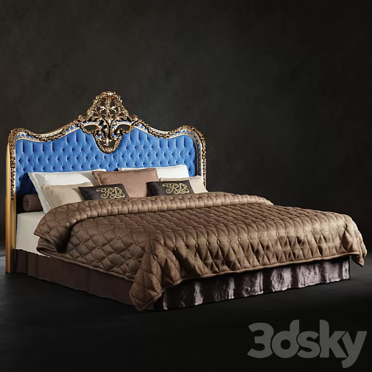 Bed with Oak Lucretia Heabord 3D Model