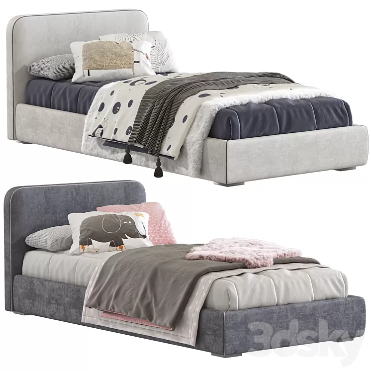 Bed with upholstered headboard 242