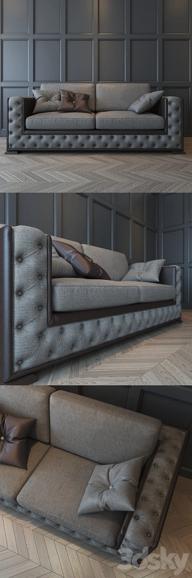 Bedding miami Sofa X2 3D Model