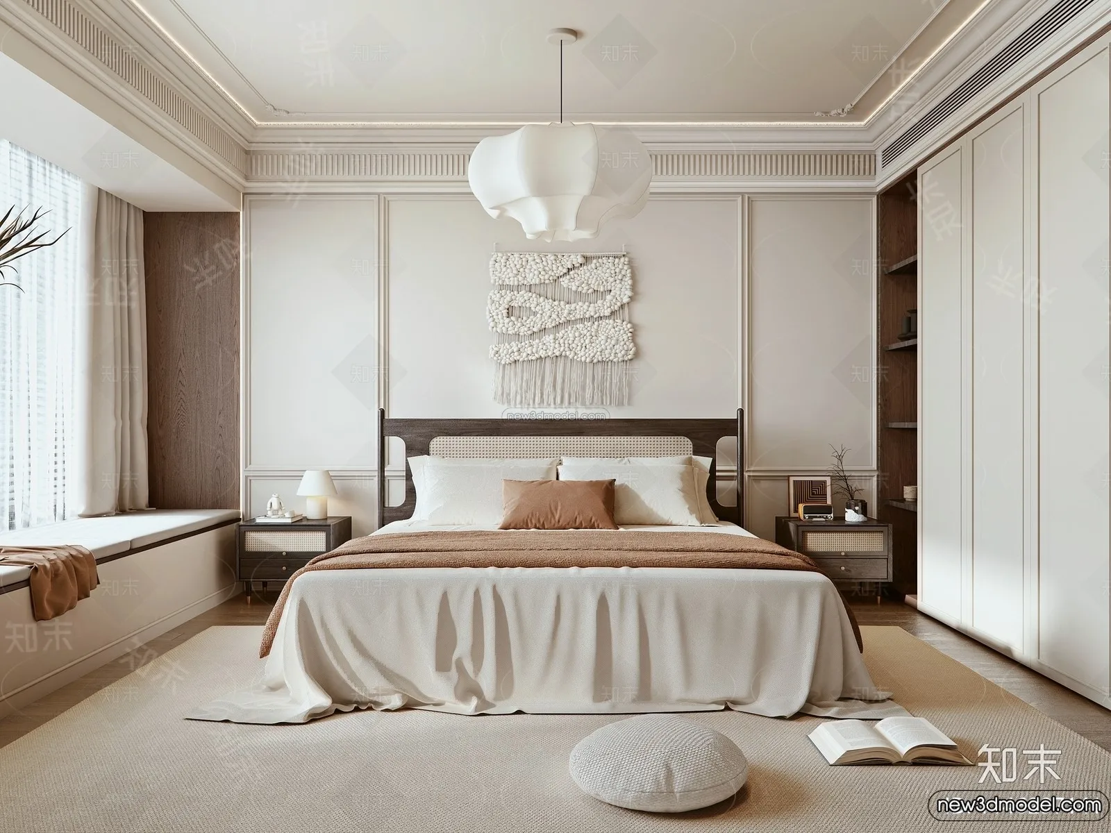 Bedroom - 3D Interior Scene - French Style - 021