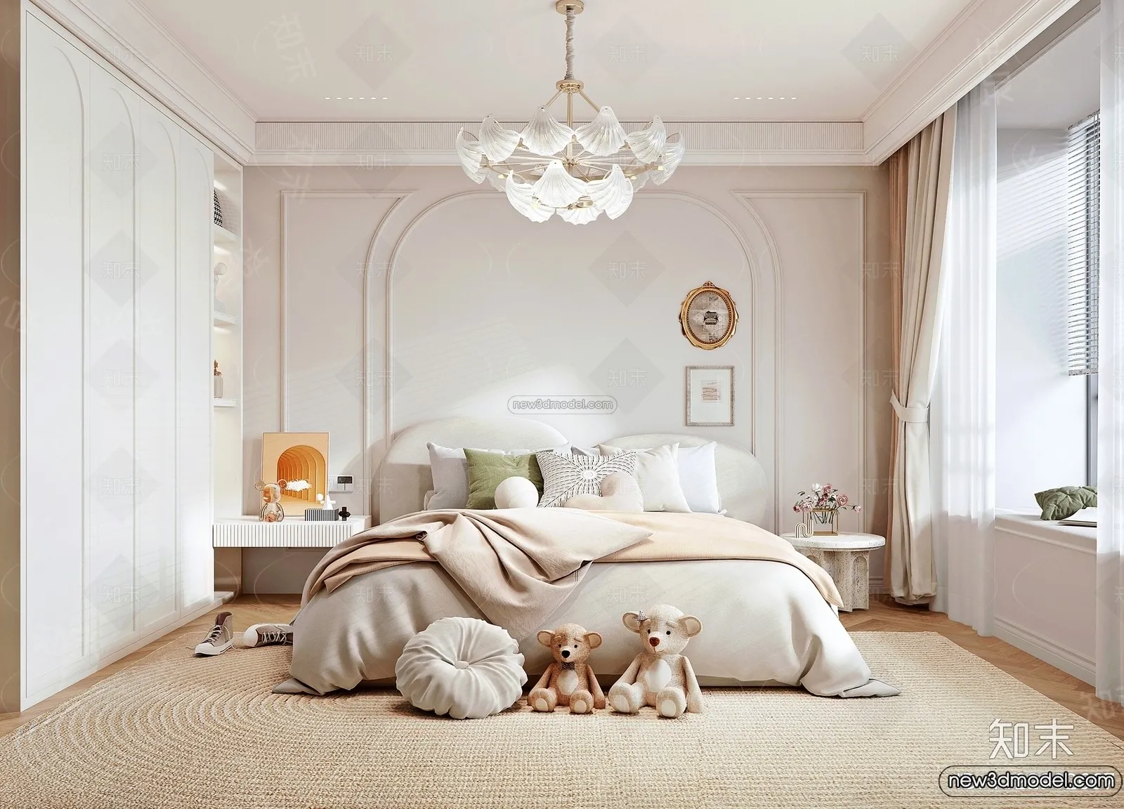 Bedroom - 3D Interior Scene - French Style - 083
