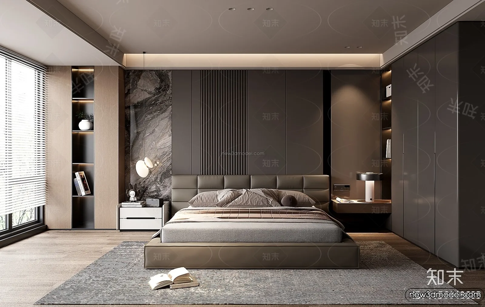 Bedroom - 3D Interior Scene - Italian Style - 017