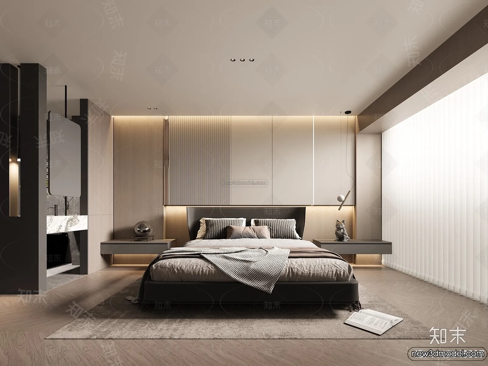 Bedroom - 3D Interior Scene - Italian Style - 022