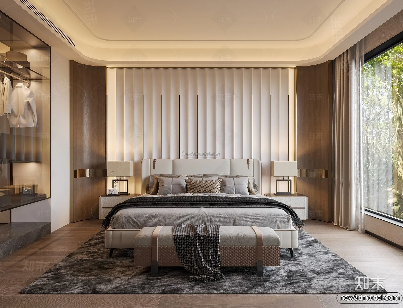 Bedroom - 3D Interior Scene - Italian Style - 027