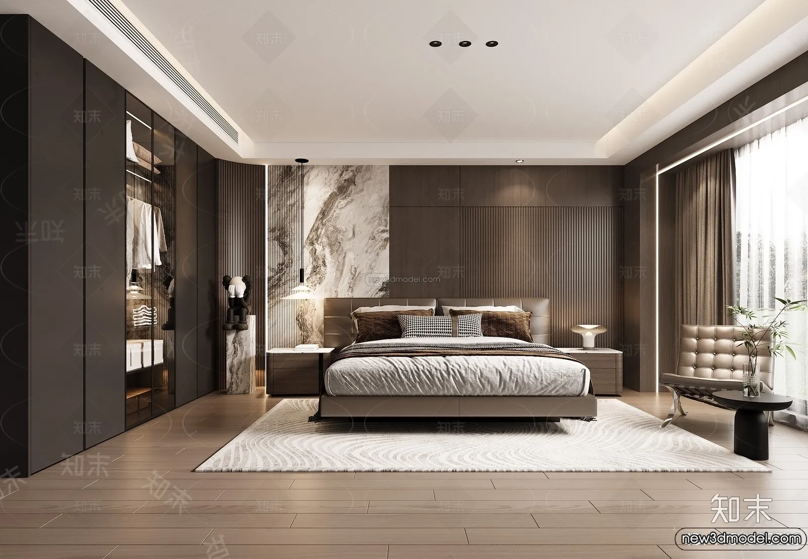 Bedroom - 3D Interior Scene - Italian Style - 028