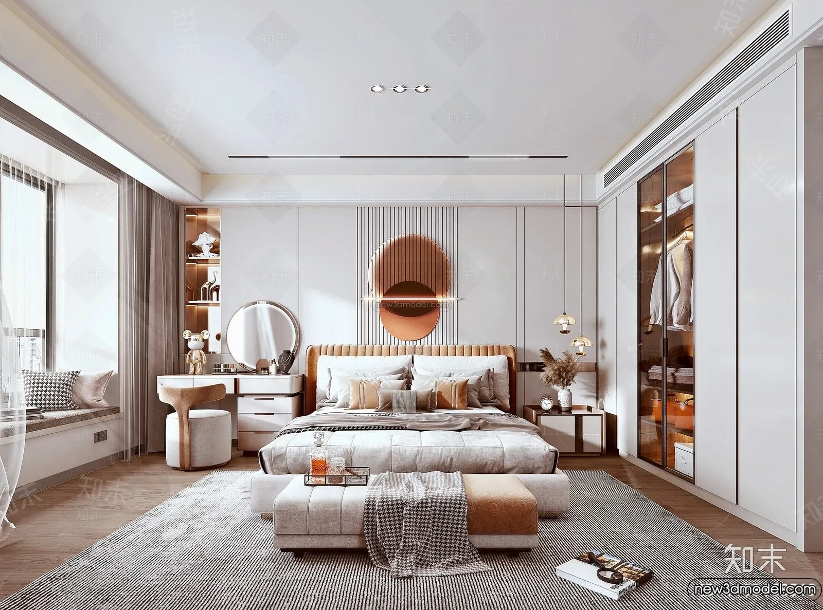 Bedroom - 3D Interior Scene - Italian Style - 030